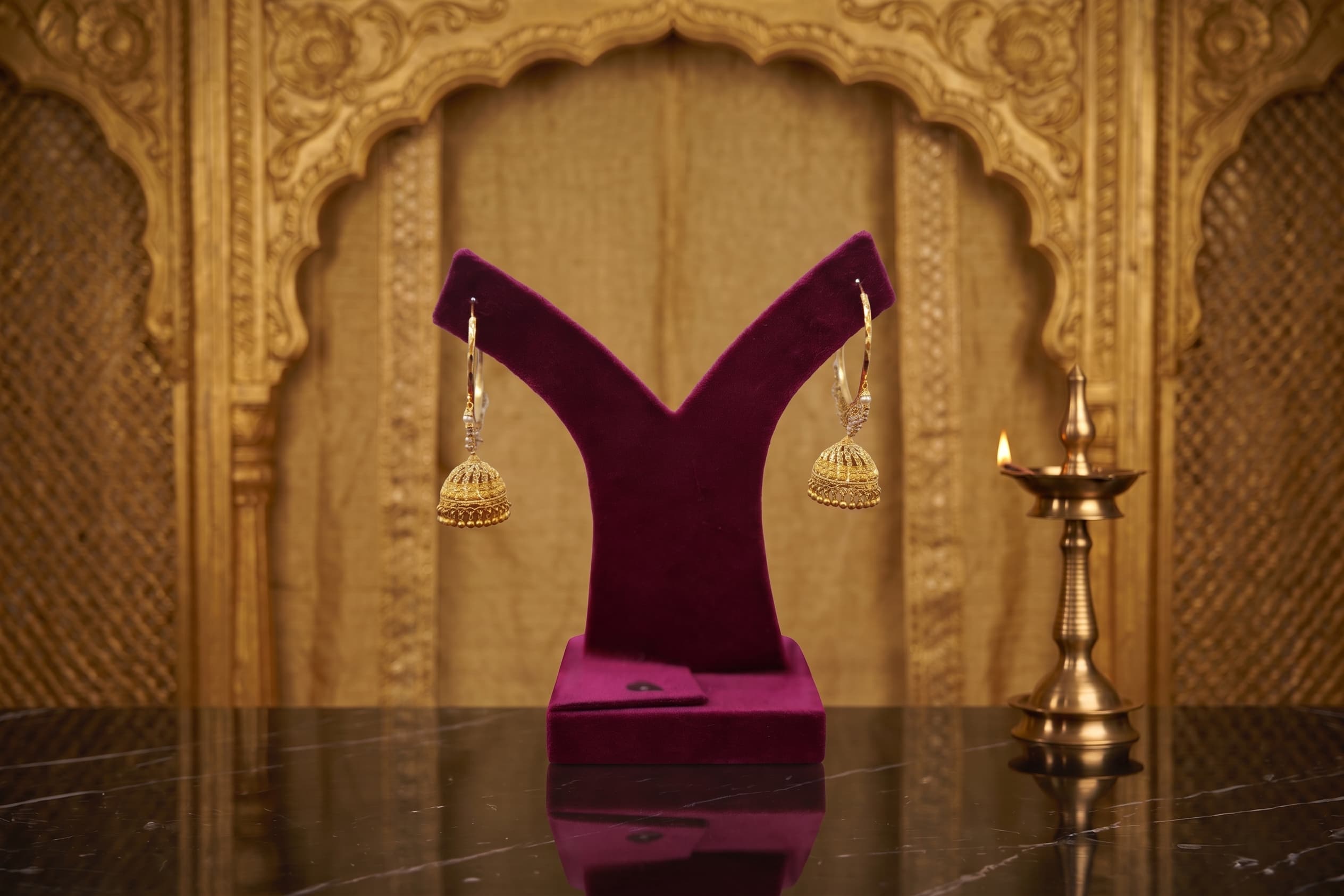 Pearl Pinjata Jhumka - View 1