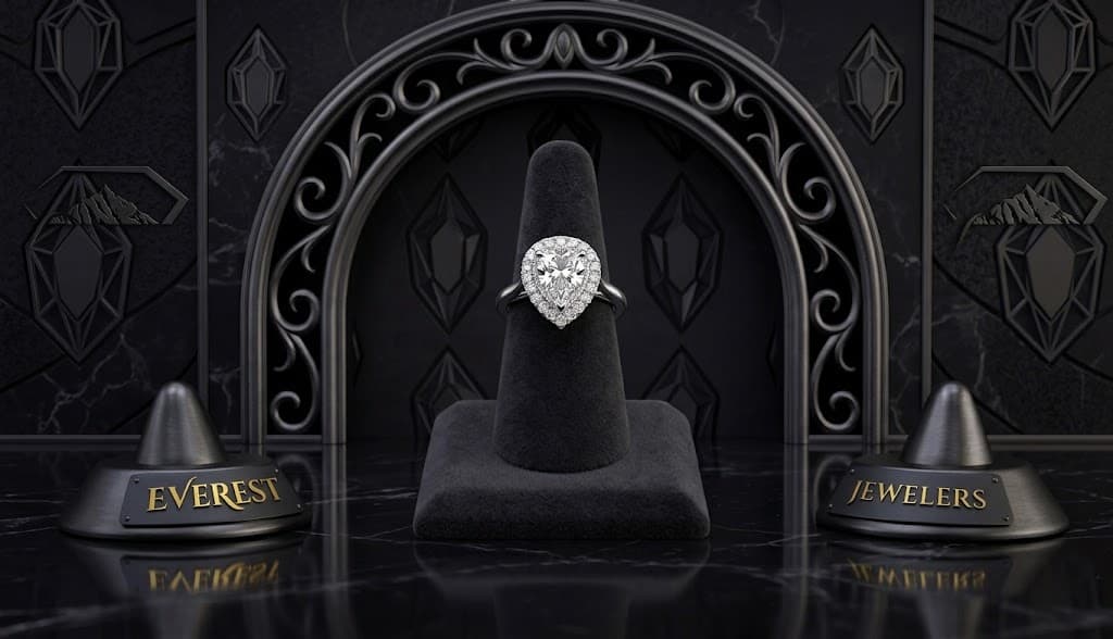 Pear-Cut Halo Engagement Ring